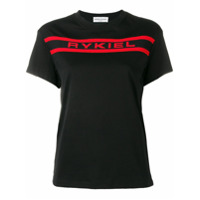 Sonia Rykiel Camiseta com logo contrastante - Preto