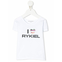 SONIA RYKIEL ENFANT Camiseta com aplicações e estampa de logo - Branco