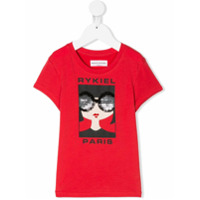 SONIA RYKIEL ENFANT Camiseta com estampa de logo - Vermelho
