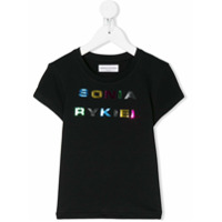 SONIA RYKIEL ENFANT Camiseta mangas curtas com estampa de logo - Preto