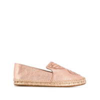 Sophia Webster Espadrille slip-on de couro com bordado de borboleta rosa