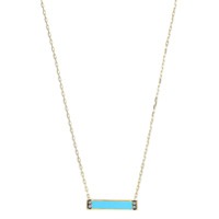 Sorellina Colar Otto de ouro 18k com diamante - Azul