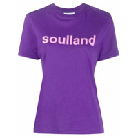 Soulland Camiseta Gudrun com estampa de logo - Roxo