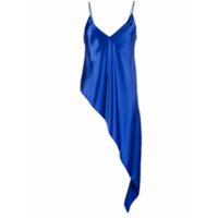 Ssheena Blusa alças finas assimétrica de cetim - Azul