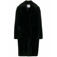 Stand Casaco oversized com acabamento em pelo - Preto