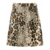 Steffen Schraut leopard-print A-line skirt - Marrom