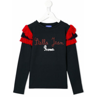 Stella Jean Kids Camiseta com estampa de logo - Azul