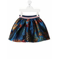 Stella Jean Kids floral jacquard mini skirt - Azul