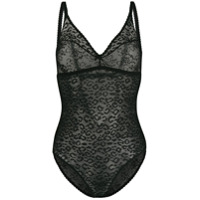 Stella McCartney Body de renda Ruby Roaring - Preto