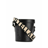 Stella McCartney Bolsa bucket com logo perfurado - Preto