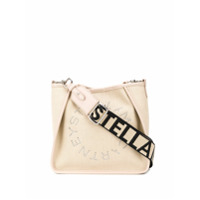 Stella McCartney Bolsa tiracolo com logo e aplicação de cristais - Neutro