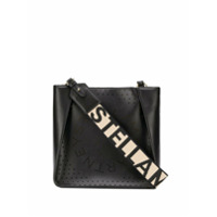 Stella McCartney Bolsa tiracolo com logo perfurado - Preto