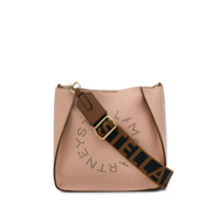 Stella McCartney Bolsa tiracolo com logo perfurado - Rosa