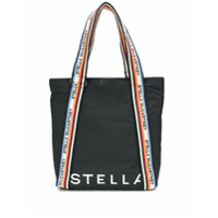Stella McCartney Bolsa tote com estampa de logo - Preto