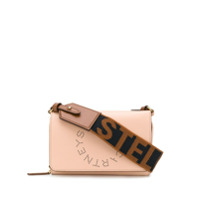 Stella McCartney Bolsa transversal com logo na alça - Neutro