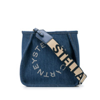 Stella McCartney Bolsa transversal mini com logo - Azul