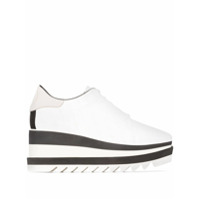 Stella McCartney Brogue flatform Elyse 80 com logo - Branco