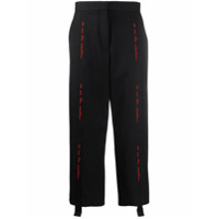 Stella McCartney Calça cropped com bordado - Preto