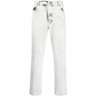 Stella McCartney Calça jeans cropped com efeito manchado - Cinza