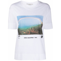 Stella McCartney Camiseta com estampa arco-íris - Branco
