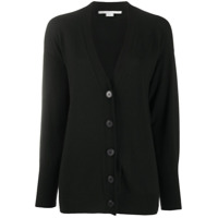 Stella McCartney Cardigan com logo lateral - Preto