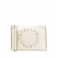 Stella McCartney Clutch com logo perfurado - Branco