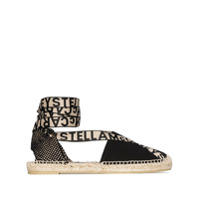 Stella McCartney Espadrille com logo Gaia - Preto