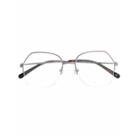 Stella McCartney Eyewear half frame eyeglasses - Preto
