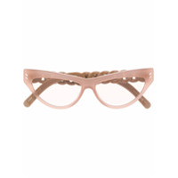 Stella McCartney Eyewear Óculos de sol de gatinho com corrente - Neutro
