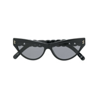 Stella McCartney Eyewear Óculos de sol de gatinho com detalhe de corrente - Preto