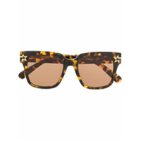 Stella McCartney Eyewear Óculos de sol oversized com efeito tartaruga - Marrom