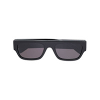 Stella McCartney Eyewear Óculos de sol retangular com logo de strass - Preto