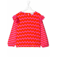 Stella McCartney Kids Blusa com estampa zig zag - Rosa