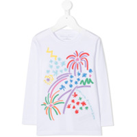 Stella McCartney Kids Blusa mangas longas com estampa gráfica - Branco