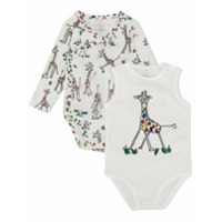 Stella McCartney Kids Body com estampa de girafa - Branco