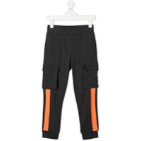 Stella McCartney Kids Calça esportiva com aplicação contrastante - Cinza