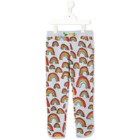 Stella McCartney Kids Calça esportiva com etampa de arco-íris - Verde