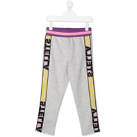 Stella McCartney Kids Calça esportiva com listras na lateral - Cinza