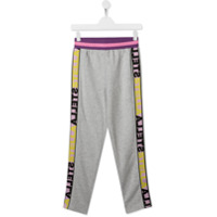 Stella McCartney Kids Calça esportiva com listras na lateral - Cinza