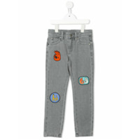 Stella McCartney Kids Calça jeans com bordado - Cinza