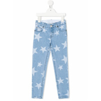 Stella McCartney Kids Calça jeans com estampa de estrela - Azul