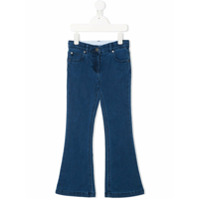 Stella McCartney Kids Calça jeans flare cropped - Azul