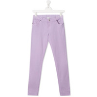 Stella McCartney Kids Calça jeans slim cintura média - Roxo