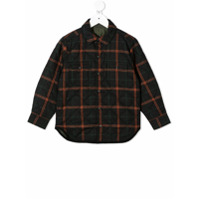 Stella McCartney Kids Camisa matelassê xadrez - Azul