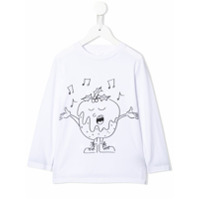 Stella McCartney Kids Camiseta Christmas Pudding - Branco