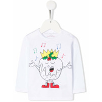 Stella McCartney Kids Camiseta com estampa Christmas Pudding - Branco