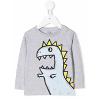 Stella McCartney Kids Camiseta com estampa de dinossauro - Cinza