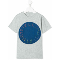 Stella McCartney Kids Camiseta com estampa de logo - Cinza