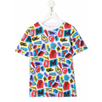 Stella McCartney Kids Camiseta com estampa de logo e letra - Branco