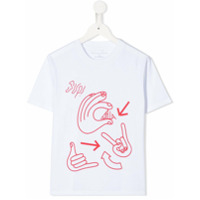 Stella McCartney Kids Camiseta com estampa de mão - Branco